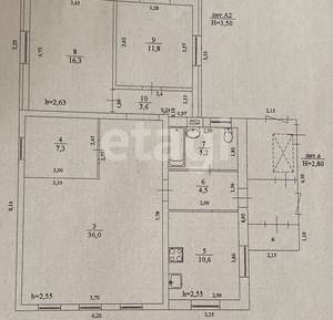Дом 112м², 1-этажный, участок 6 сот.