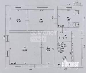 Дом 84м², 1-этажный, участок 9 сот.