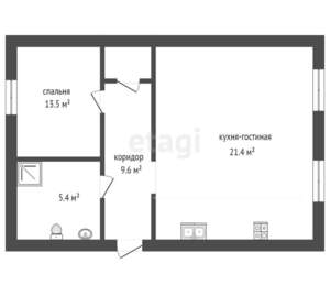 Дом 56м², 2-этажный, участок 3 сот.