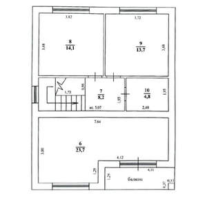 Дом 148м², 2-этажный, участок 6 сот.