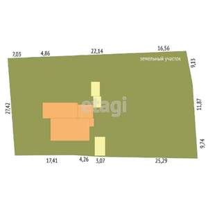 Дом 42м², 1-этажный, участок 8 сот.