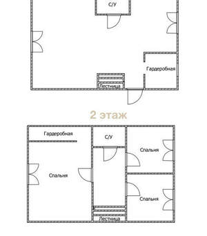 Дом 125м&sup2;, 2-этажный, участок 3 сот.  