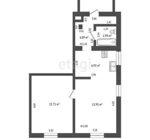 Дом 44м&sup2;, 2-этажный, участок 3 сот.  