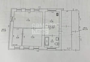 Дом 54м&sup2;, 1-этажный, участок 6 сот.  