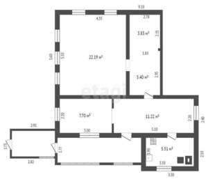 Дом 56м&sup2;, 2-этажный, участок 4 сот.  