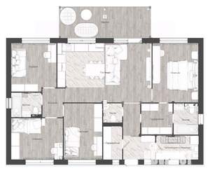 Дом 100м&sup2;, 1-этажный, участок 8 сот.  