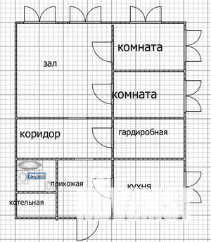 Дом 154м², 1-этажный, участок 6 сот.  