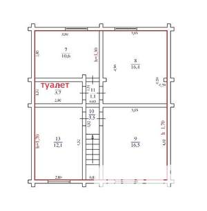 Дом 137м², 2-этажный, участок 7 сот.  