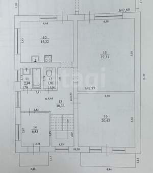 Дом 168м², 2-этажный, участок 7 сот.  