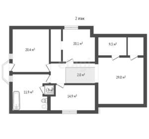 Дом 250м², 2-этажный, участок 10 сот.  