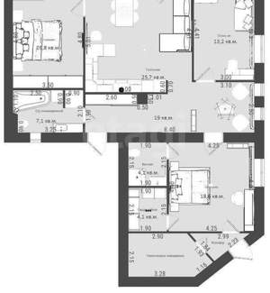 Дом 115м&sup2;, 2-этажный, участок 4 сот.  