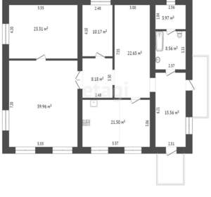 Дом 154м², 1-этажный, участок 10 сот.  