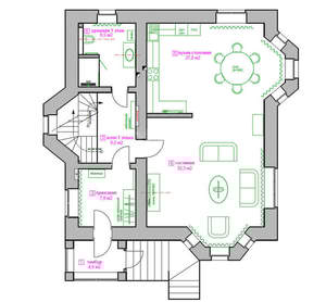 Дом 238м&sup2;, 2-этажный, участок 6 сот.  