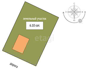 Дом 39м², 1-этажный, участок 6 сот.  