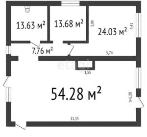 Дом 121м², 2-этажный, участок 5 сот.  