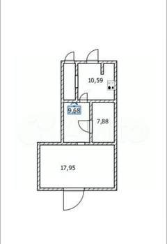 Дом 54м², 1-этажный, участок 3 сот.  
