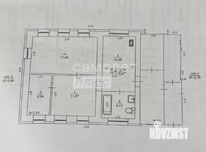 Дом 54м&sup2;, 1-этажный, участок 6 сот.  