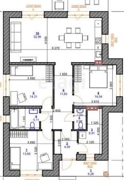Дом 111м&sup2;, 1-этажный, участок 7 сот.  