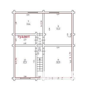 Дом 137м&sup2;, 2-этажный, участок 7 сот.  