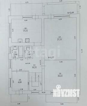 Дом 168м², 2-этажный, участок 7 сот.  