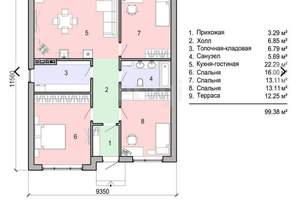 Дом 99м², 1-этажный, участок 10 сот.  
