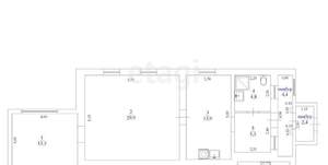 Дом 74м&sup2;, 2-этажный, участок 5 сот.  