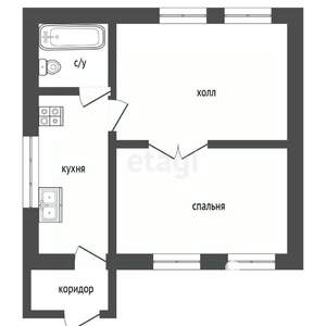 Дом 39м&sup2;, 1-этажный, участок 6 сот.  