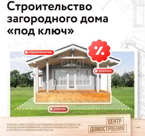 Дом 182м², 1-этажный, участок 6 сот.  