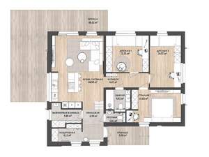 Дом 130м&sup2;, 2-этажный, участок 5 сот.  