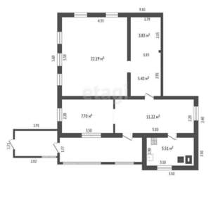 Дом 56м&sup2;, 2-этажный, участок 4 сот.  