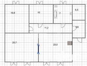 Дом 110м², 1-этажный, участок 5 сот.  