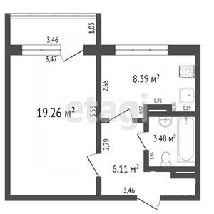 1-к квартира, на длительный срок, 38м2, 7/10 этаж