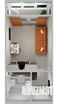 Студия квартира, на длительный срок, 21м2, 7/25 этаж