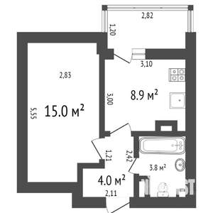 1-к квартира, на длительный срок, 30м2, 7/24 этаж