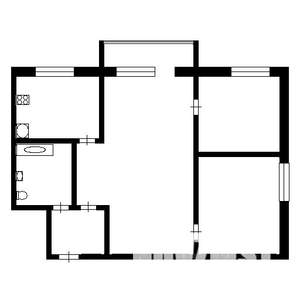 3-к квартира, на длительный срок, 42м2, 2/5 этаж