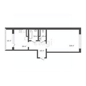 1-к квартира, на длительный срок, 39м2, 6/9 этаж