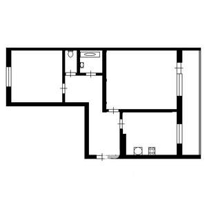 2-к квартира, на длительный срок, 57м2, 4/9 этаж