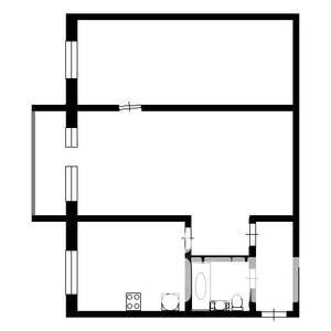 2-к квартира, на длительный срок, 48м2, 4/5 этаж