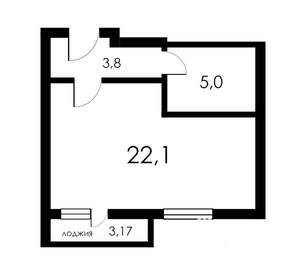 1-к квартира, на длительный срок, 33м2, 2/16 этаж
