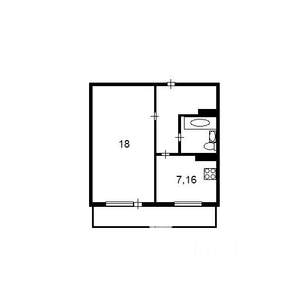 1-к квартира, на длительный срок, 35м2, 5/9 этаж