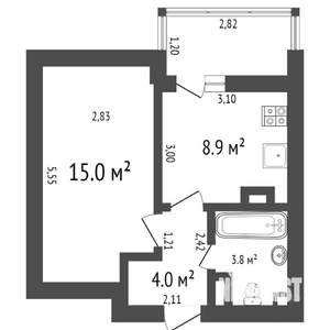 1-к квартира, на длительный срок, 30м2, 7/24 этаж