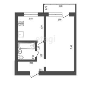 1-к квартира, на длительный срок, 38м2, 7/10 этаж