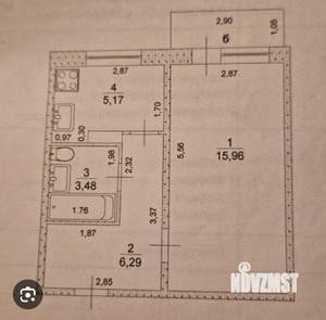 1-к квартира, на длительный срок, 37м2, 2/9 этаж