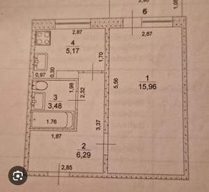 1-к квартира, на длительный срок, 37м2, 2/9 этаж