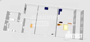 4-к квартира, вторичка, 65м2, 3/5 этаж