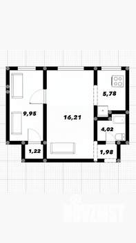 2-к квартира, вторичка, 39м2, 2/3 этаж