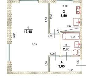 1-к квартира, вторичка, 31м2, 1/5 этаж