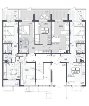 1-к квартира, вторичка, 40м2, 1/4 этаж