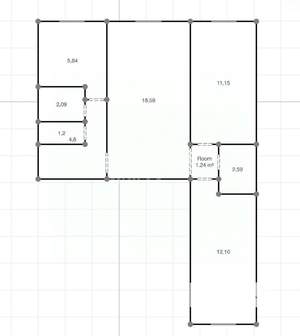 3-к квартира, вторичка, 58м2, 1/5 этаж
