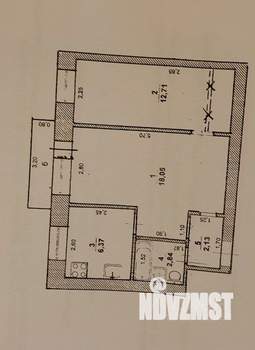 2-к квартира, вторичка, 42м2, 5/5 этаж